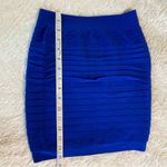 ROYAL Blue Pleated Bodycon Mini Skirt Size undefined Photo 4