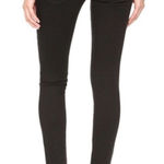 frame denim FRAME Le Skinny de Jeanne Black Acid Wash Ripped Jeans Raw Hem 26 Photo 0