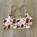 SheIn Womens Brown/White Cow Print Bikini - M Photo 1