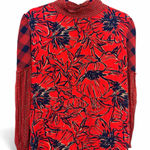 Anthropologie BL^NK LONDON M Vivant Peasant Blouse Red Navy Photo 0