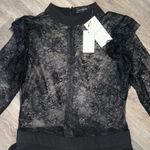 Alpha & Omega  Black Mesh Jumpsuit Size Large Photo 2