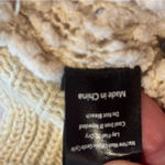 POL ANTHROPOLOGIE Hooded Oversized Cream Colored Sweatshirt with Hearts Medium Photo 5