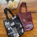 Lululemon  2 small reusable tote shopping bags Photo 0