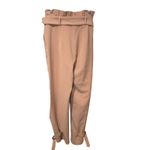 Lovers + Friends Lovers‎ + Friends Rafaella Paperbag Ruffle Waist Trousers Pants Tan Size Small Photo 5