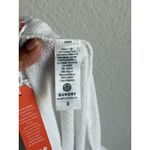 Sundry Women's White Fleece Yellow Reflective Striped Sweatpants Size 3 NEW Photo 11