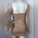 Miss Lola  Mini Dress Polka Dot Sheer Sleeve Ruched S Photo 10