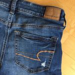 American Eagle  Blue Distressed Low Rise Denim Jean Shorts Size 4 Photo 8