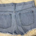 Madewell Denim Shorts Womens SIZE 33 Blue Cut Off High Waist Relaxed Fit Faded Photo 1
