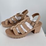 Sun + Stone Daisee Fisherman Sandals Beige Faux Leather size 11 NIB Platform Tan Photo 6