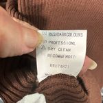 AVANTLOOK Bubble Sleeve Slim Knit Brown Sweater Dress Size Large NWT Photo 11