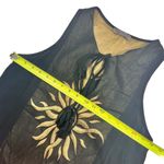 MYSTERY Executive design embroidered Black and Gold Sunburst Kaftan Dress Size L Photo 6