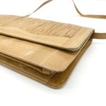 Vintage Eel Skin Womens Shoulder Bag Tan Purse Leather‎ 80s Old Money Elegance Photo 4