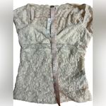 Urban Outfitters  Women's Ivory Lace Floral Crop‎ Top Size S Photo 1