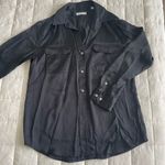 Equipment  Black Silk Button-Up Shirt Photo 2