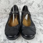 NAOT Womens Low Heel Comfort Mary Jane Size 38/8 Black Leather Round Toe Minimal Photo 1