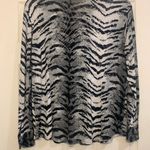 Chico's Wrangler Women’s Zebra Shimmer Black & Gray Long Sleeve XL Blouse.         2480 Photo 4