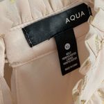 AQUA Halter Belted Mini Dress Ruffle Neck Sleeveless Lined Peach-Pink Gold XL Photo 5