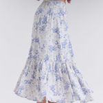House Of CB Aitana Blue Print Midi Skirt Photo 2