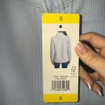 Andrew Marc NWT-  Ribbed Baby Blue Zip Up Sweater Photo 2