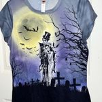 Fun Halloween Skeleton Graphic Tee Blue Size undefined Photo 0