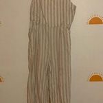Rachel Zoe Beige and White Striped Jumpsuit Photo 0