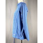 Under Armour Womens HeatGear Hoodie Heather Blue Long Sleeve Top Size M Preppy Photo 5