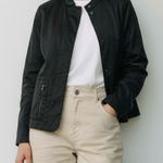 Balmain  Black Satin Evening Jacket‎ Blazer Coat Shirt Sz 38 Vtg Photo 0