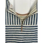 Anthropologie  Postmark Blue Striped Tunic Faux Leather Size XS Boho Pockets Photo 4