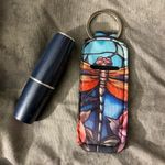 NWOT Dragonfly lipstick/lip gloss holder keychain Blue Photo 1