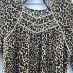 Entro  2X Blouse Top Blouse Babydoll Leopard Animal Print Long Balloon Sleeve Photo 2