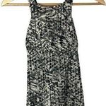 Nike Black & White Printed High Neck Athletic Tank Top S Photo 0