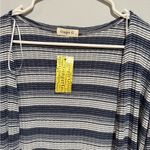 Ginger G  Navy and White Striped Long Sleeve Dress Photo 10