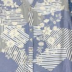 John Mark  Embroidered Floral Top Size Petite Medium Mixed Print Stripe Boho Photo 4