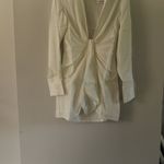 Choosy Crosby Plunging Shirt Dress Size 2 White Photo 3