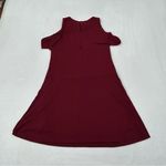 Ivanka Trump  Wine Red Crepe Flutter Midi Sleeveless Lined Formal Dress Women’s M Photo 6