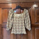 Nation Ltd  Dallyce Romance Tee Vintage Fleur Small Top Yellow Floral cottagecore Photo 1