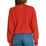 Billabong NWT  Red Cable Knit Sweater L Photo 2