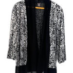 Chico's Easywear Silver Velvet Open Front Cardigan Dressy Cocktail Size 2-12/14 Photo 0