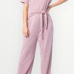 Alternative Women's Pink Tie Waist Jumpsuit Size M Casual Short Sleeve Photo 0