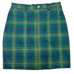 Gap Vintage Women's Green Plaid Knee Length Skirt Size 10 Casual Photo 0