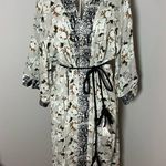 POL Floral Duster Kimono Tassel Tie Animal Print Boho Indie Hippie Size M Photo 0