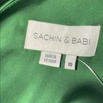 Sachin + Babi NWOT  Aubrey One-Shoulder Crystal Bow Gown green emerald sz 10 Photo 6