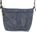 Stone Mountain Hampton Hobo Navy Blue Leather Crossbody Bag Purse Photo 1