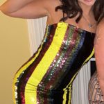 Forever 21 Sequin multicolored spaghetti strap mini dress never worn  Photo 0