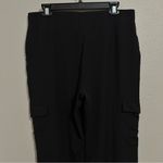 Mango MNG black pull on wide leg pants with cargo side pockets women’s size XL Photo 6