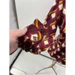 NWT cupcakes and cashmere maroon printed faux wrap blouse size Small Photo 9