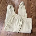 Aritzia TNA Cozy Fleece Boyfriend Joggers Yellow Size XS Photo 0
