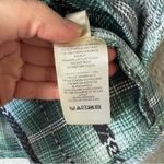 Free People Green Redwood Flannel Plaid Babydoll Mini Dress Size Medium Photo 7