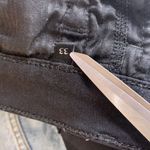 7FAMK The Ankle Skinny Black Jeans Gold Chain Trim Size 33 Photo 6