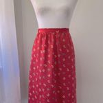 Vintage ‘80s Red Butterfly Print Lightweight A Photo 4